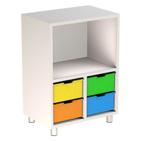 4 Plastik Çekmeceli Ve Raflı Dolap