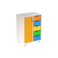 5 Plastik Çekmeceli Ve Kapaklı Dolap