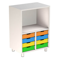 8 Plastik Çekmeceli Ve Raflı Dolap