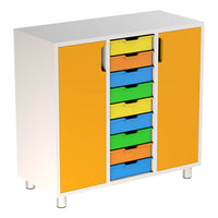 9 Plastik Çekmeceli Ve 2 Raflı Dolap