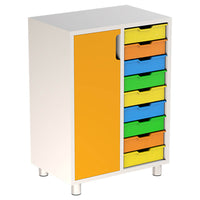 9 Plastik Çekmeceli Ve Kapaklı Dolap