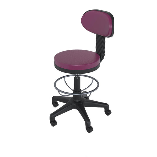 Soft Sırtlı Çemberli Tabure – Teker